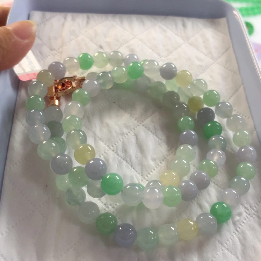 翡翠未镶嵌颈饰项链