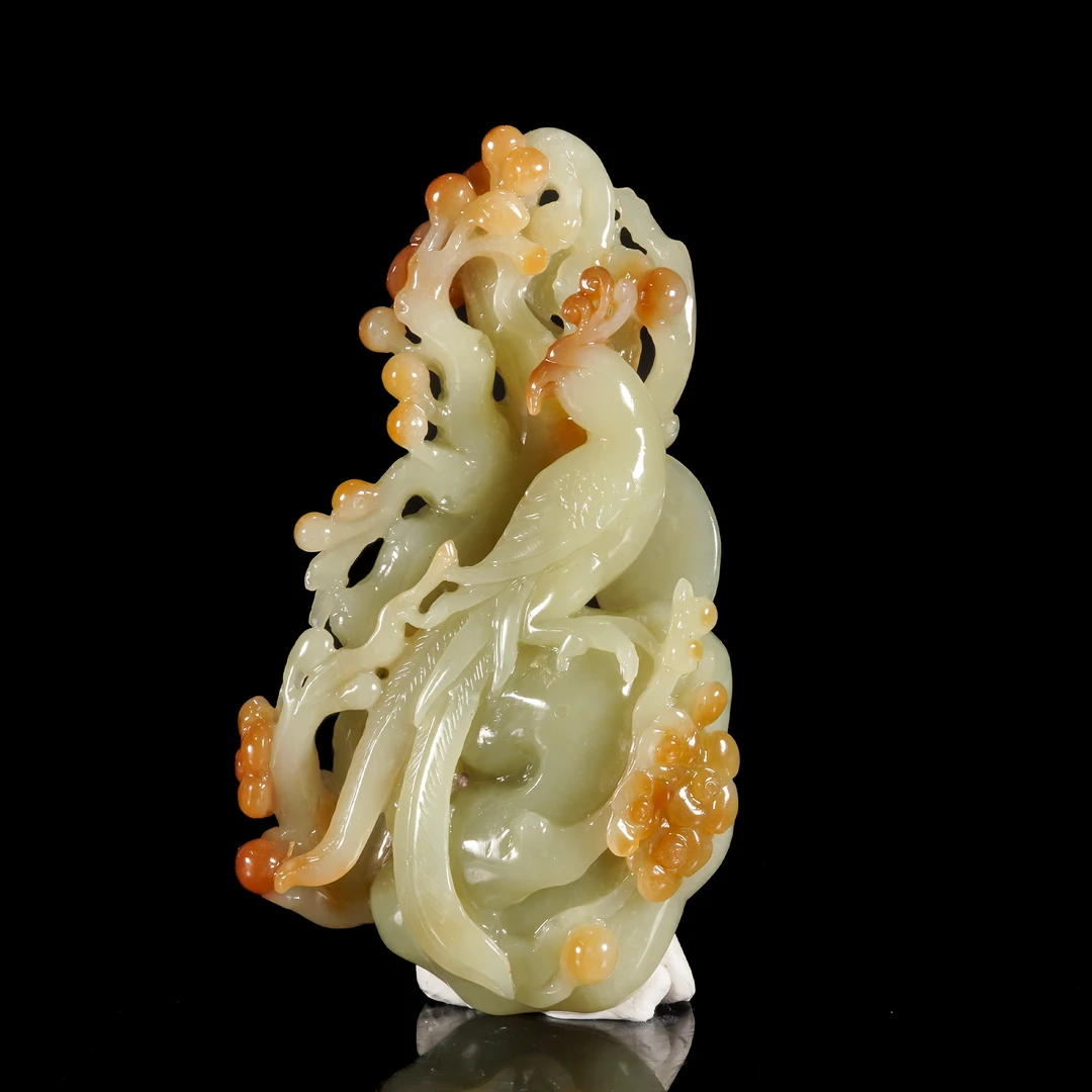 LOT.006和田玉巧雕凤栖梧桐/X4461