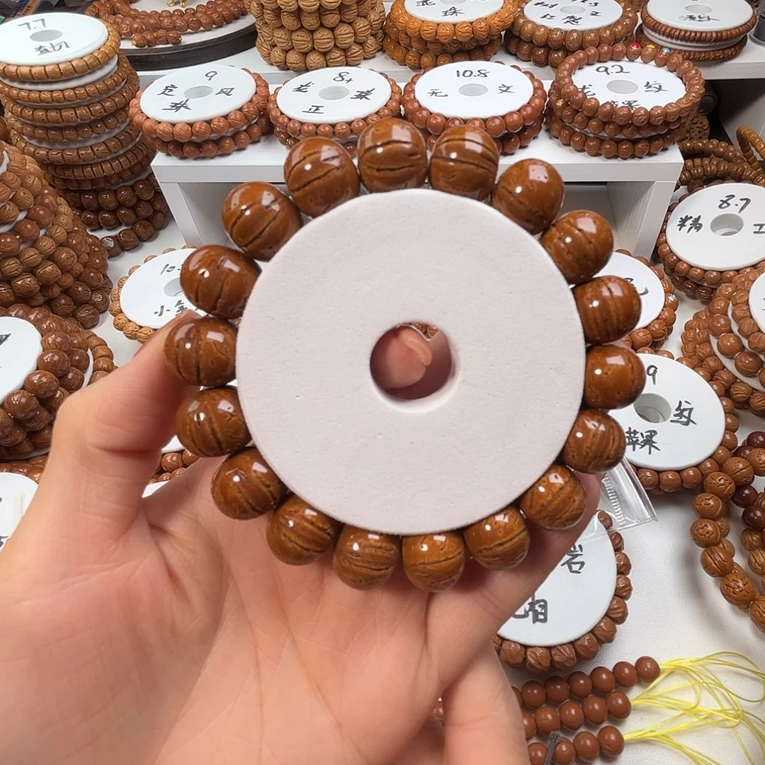 A***晶桃核手串桃核光珠