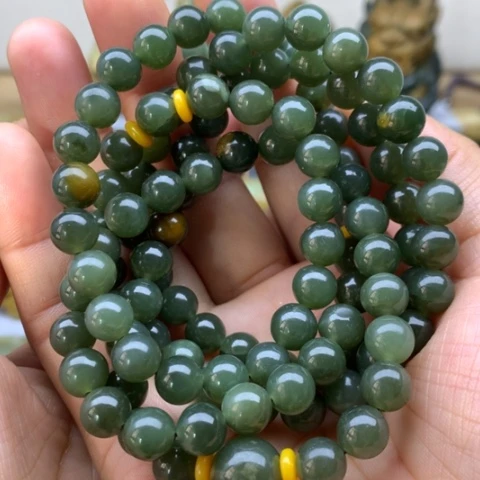 【闪购商品】未镶嵌手链岫岩河磨玉(透闪石质玉)