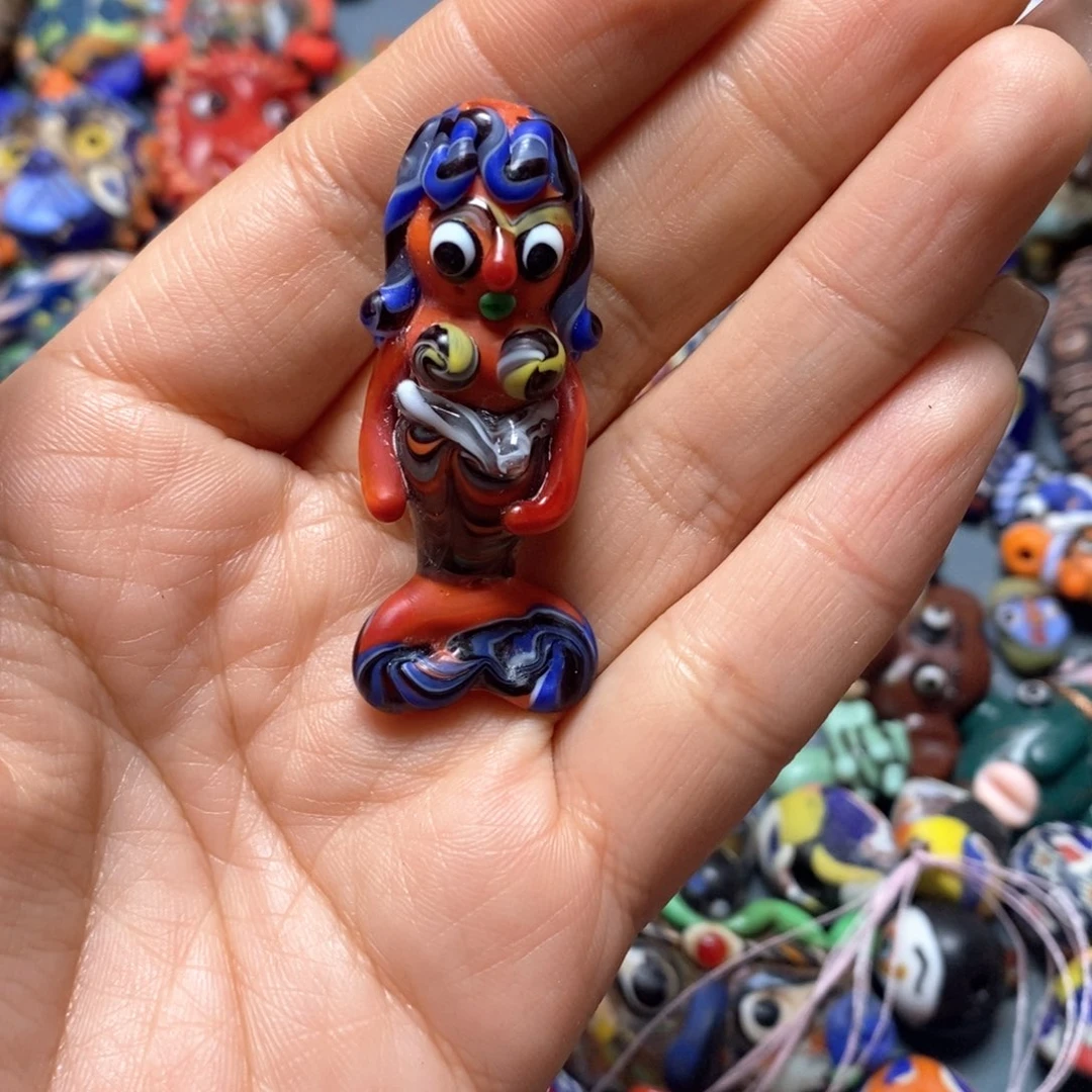 琉璃颈饰印度尼西亚美人鱼郭郭专拍