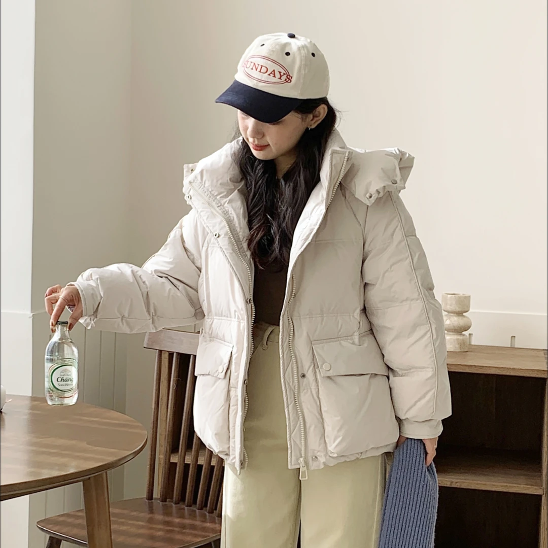新款羽绒服正品白鸭绒女韩版连帽