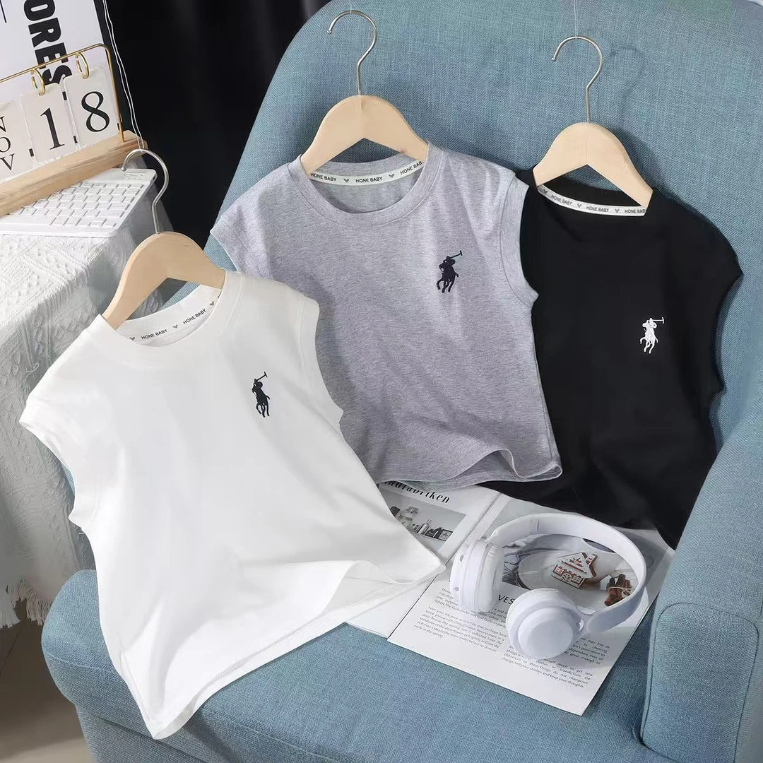 【实体品质】2025新款纯棉纯色T恤无袖衫夏季宝宝打底背心