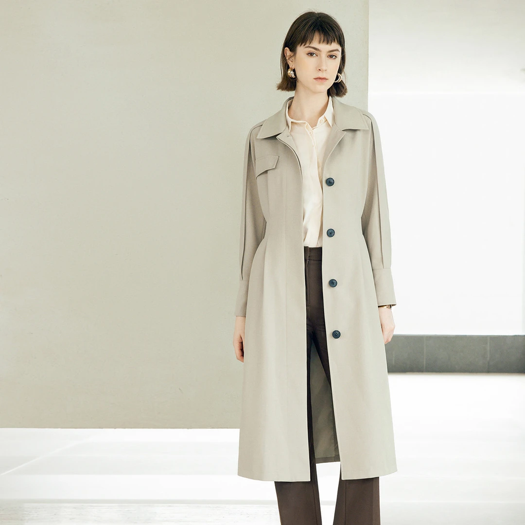 颜域【知性通勤】风衣外套女25年英伦风宽松外套