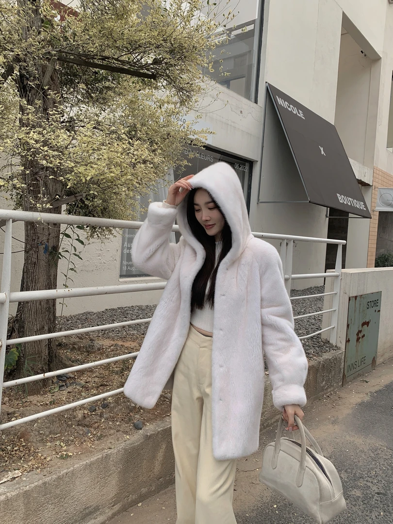 905貂皮大衣连帽秋冬季爆款海宁皮毛一体100%真轻奢洋气外套女