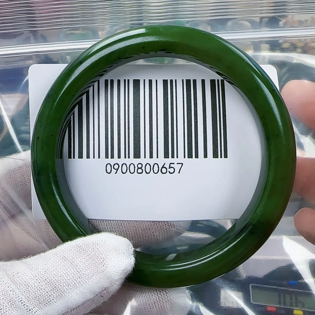 和田玉（碧玉）手镯未镶嵌包容60