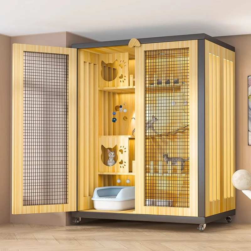 猫别墅猫笼子超大自由空间猫舍猫窝猫厕一体猫咪乐园家用豪华猫屋