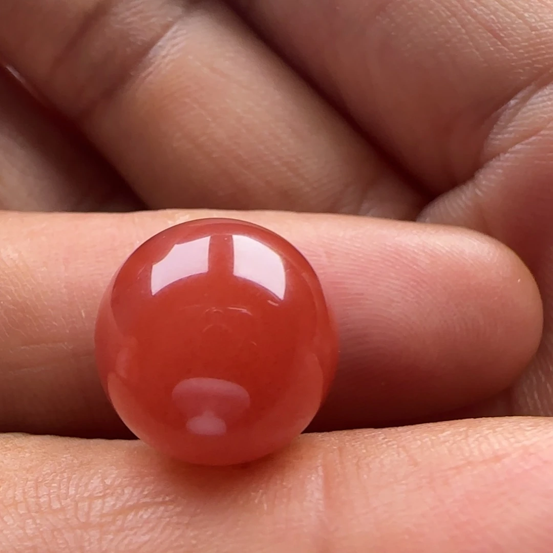 南红玛瑙圆珠12.8未镶嵌