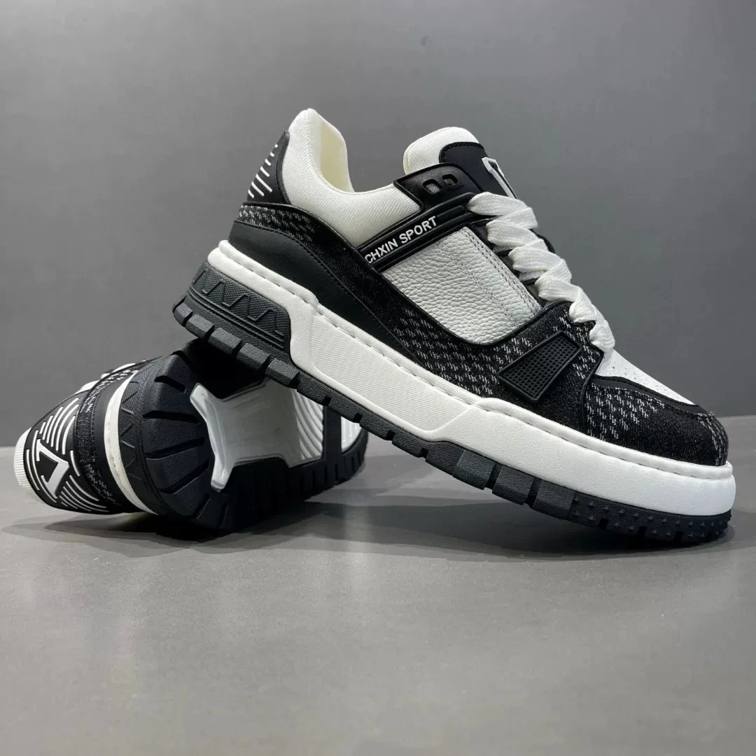 2025年春季新款厚底男士休闲百搭拼色男鞋8535