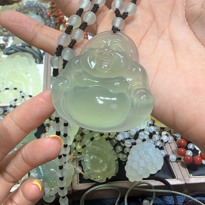 蛇纹石玉未镶嵌吊坠啊*