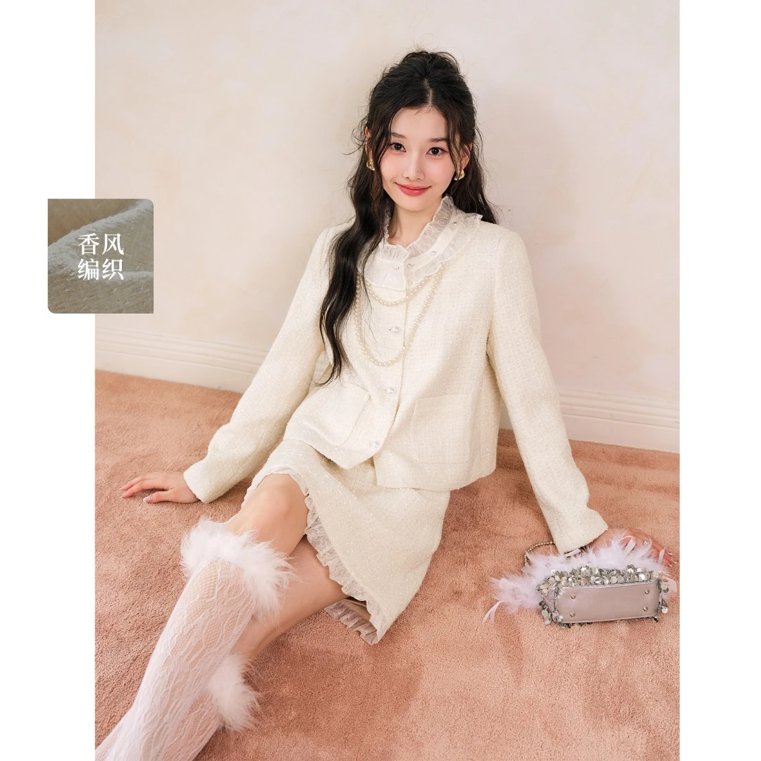 秋水伊人通勤两件套2025秋季新款优雅小香风套装625308C010101