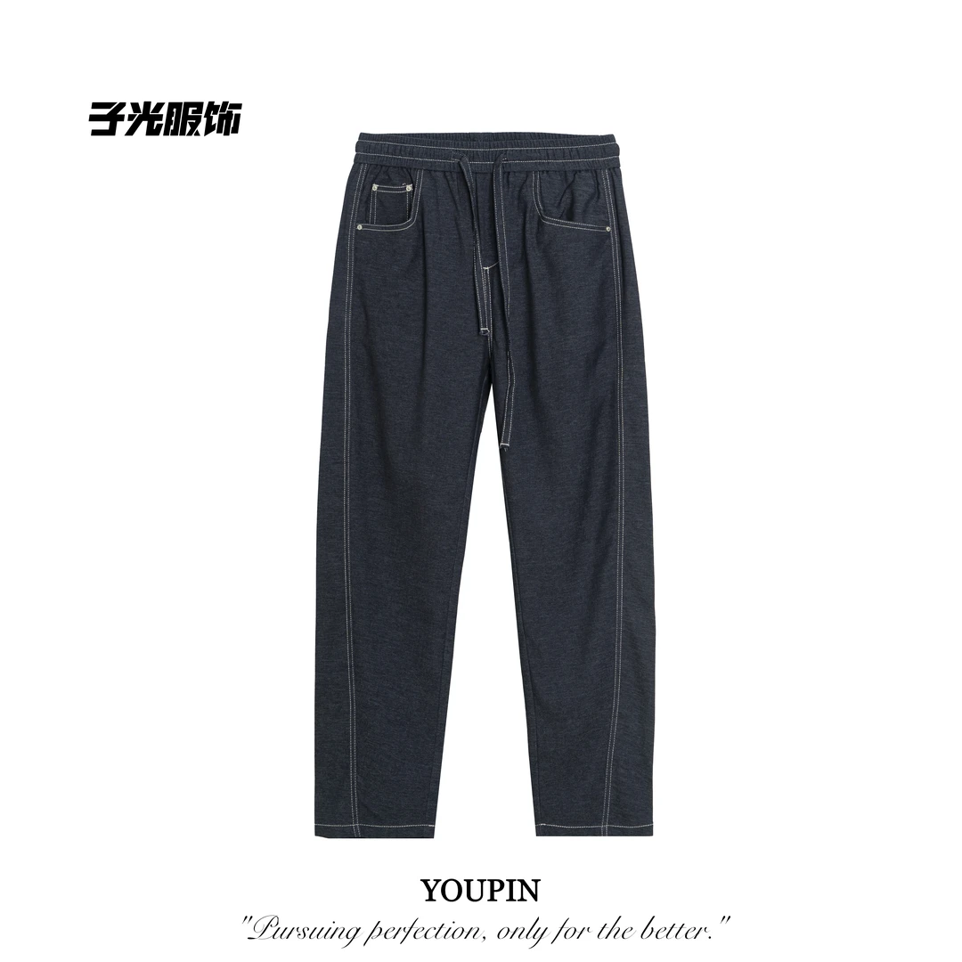 【李子光】YY5018 男士夏季新款高级感男装牛仔修身微宽松舒适透气