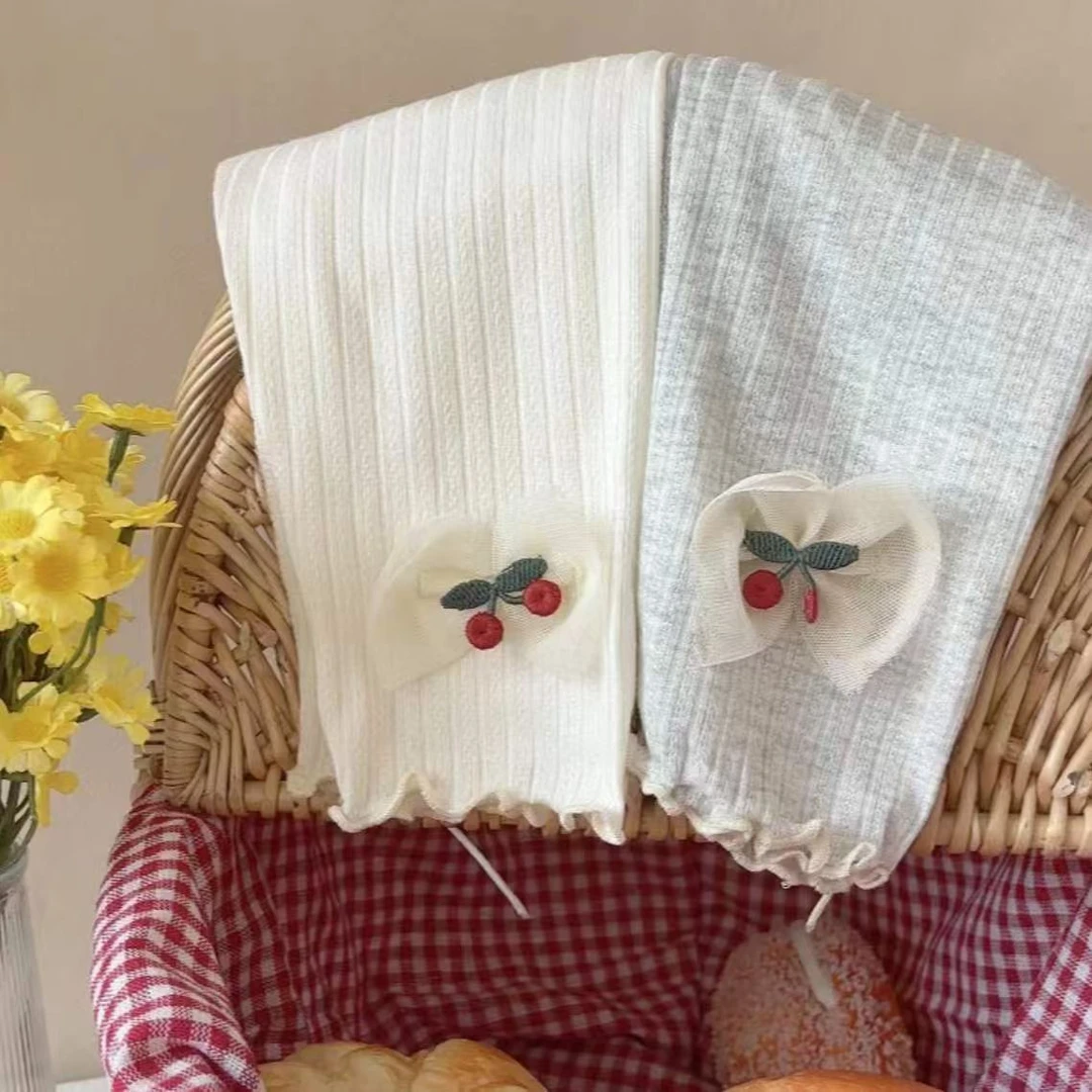 女童夏季薄款七分裤洋气宝宝外穿百搭防蚊透气白色超薄大弹力儿童