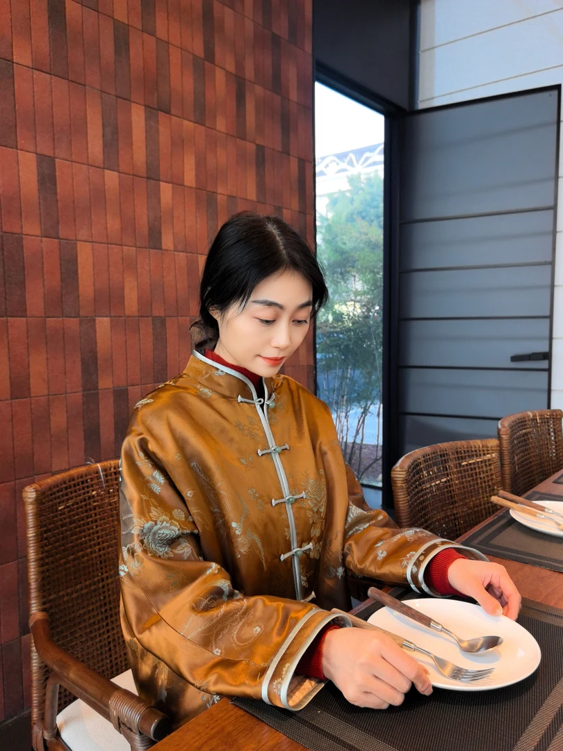 30姆米国风新中式立领新缎桑蚕丝内胆加厚棉服外套GCJ11081H-1-2