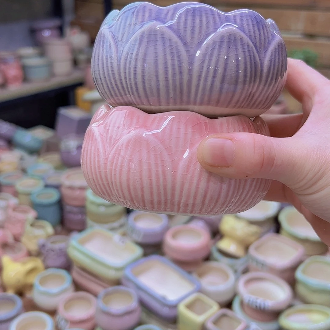 陶瓷花盆当场满12包邮