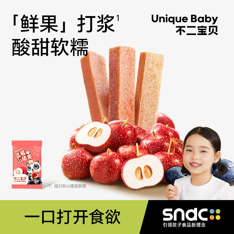 不二宝贝【10袋蓝莓山楂条】水果棒条无添加食盐搭配儿童宝宝零食