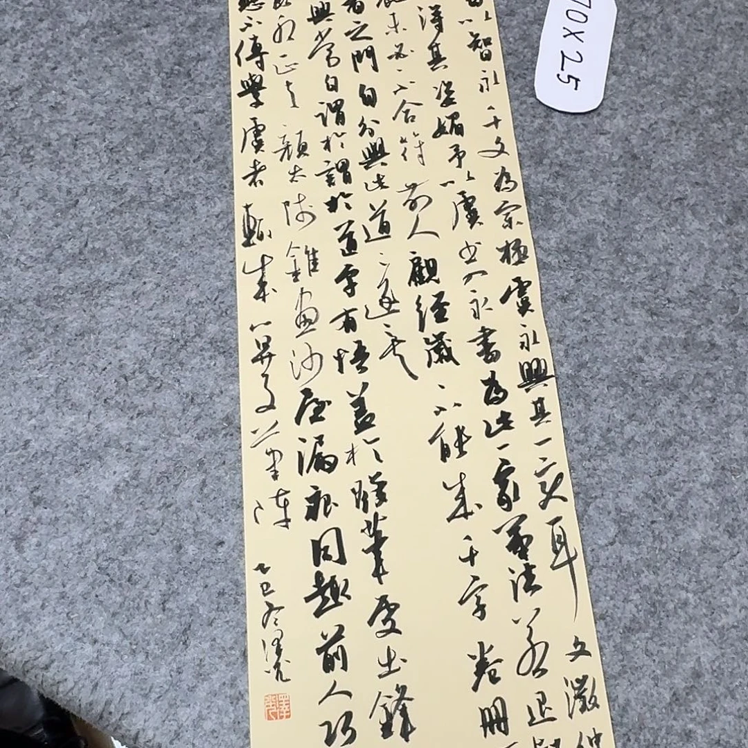 书法国展书家廖老师70×24