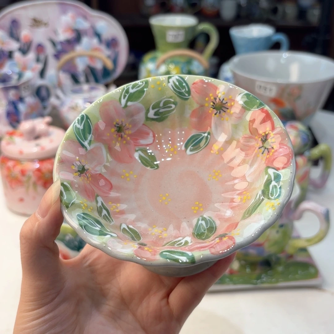 景德镇手绘高温釉下彩陶瓷茶具