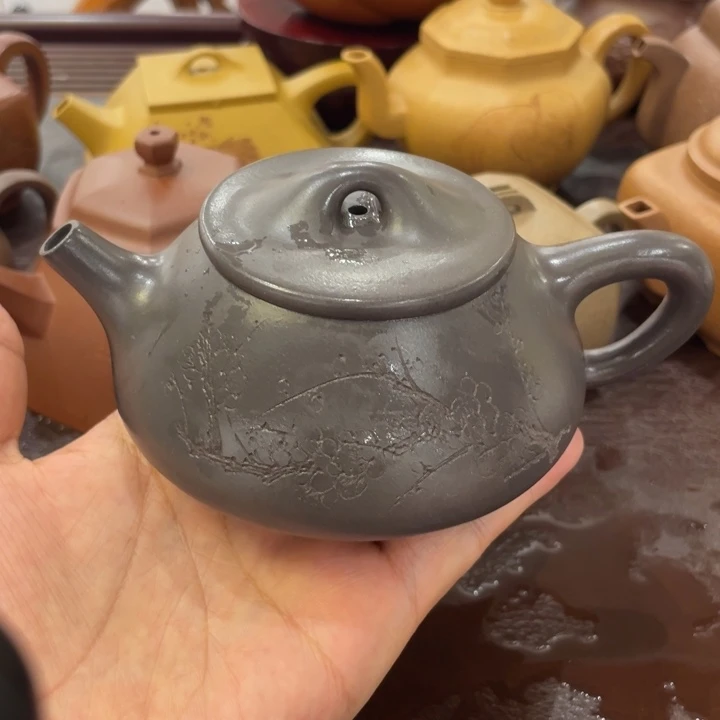 M***…茶壶紫砂景舟石瓢高温天青