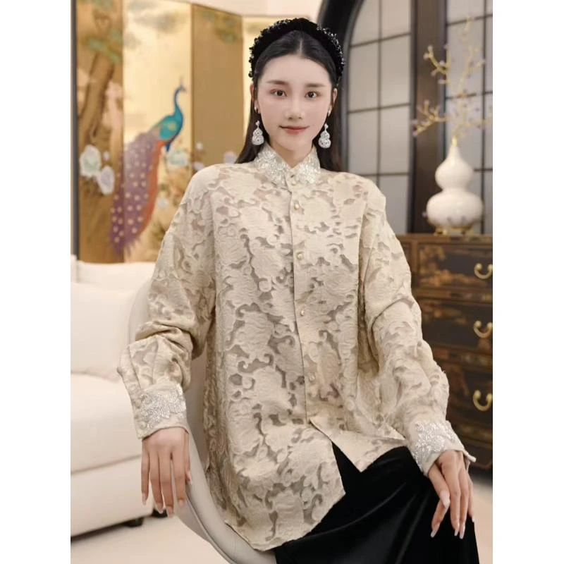 Betty Bairn【似水年华】新中式提花刺绣外套25B-BW8999