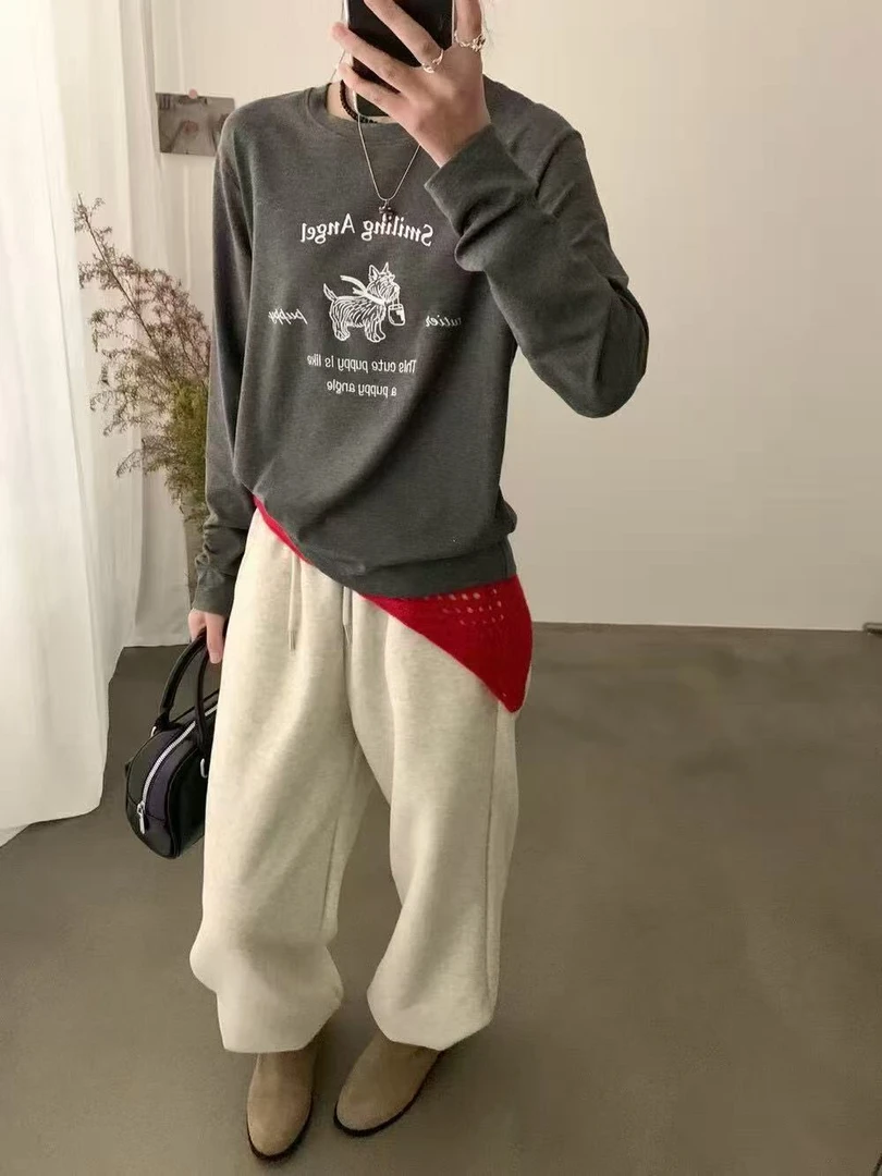 【NO退换】小狗软糯秋冬打底衫