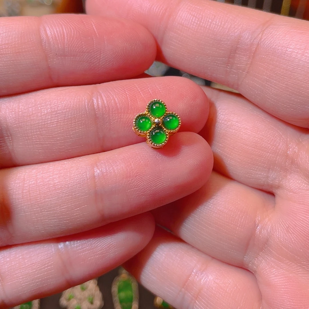 翡翠银S925镶嵌吊坠(不含链)