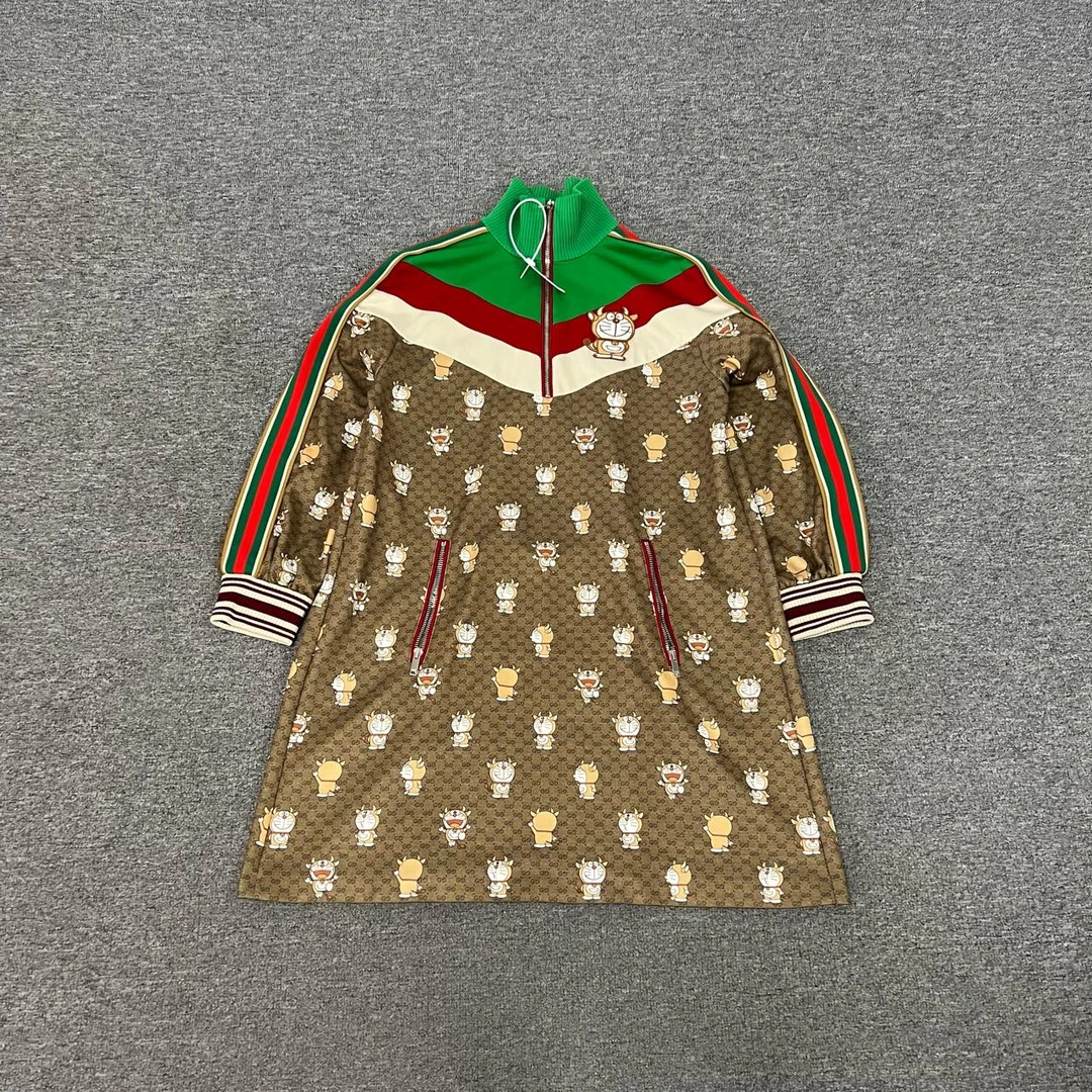 99新 AMIPARIS Gucci 满印 哆啦a梦 卫衣裙