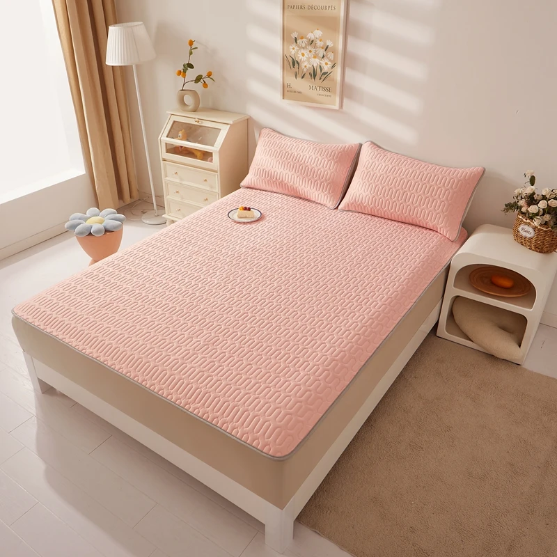 乳胶凉席三件套夏季可水洗夏凉垫床单单人空调冰丝软席子