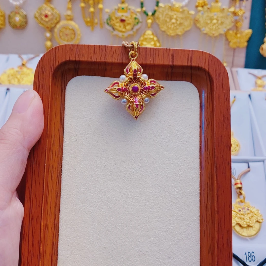 珐琅铜合金铜合金单吊坠