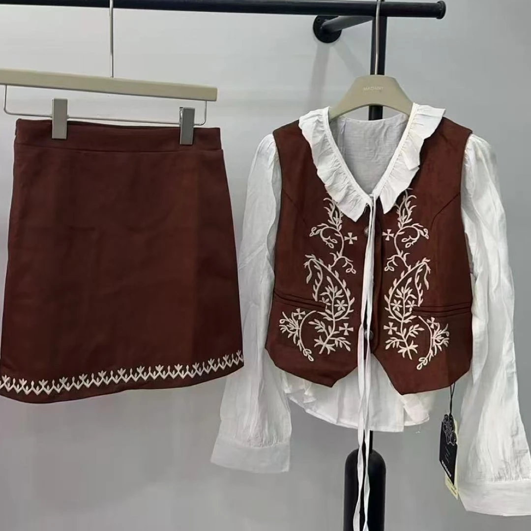 【Madenyet】新款咖色两件套