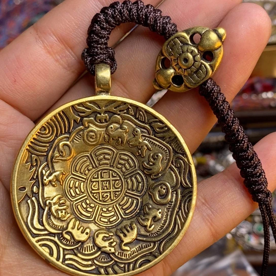 做****主纯黄铜最大号9宫拍成品一条123