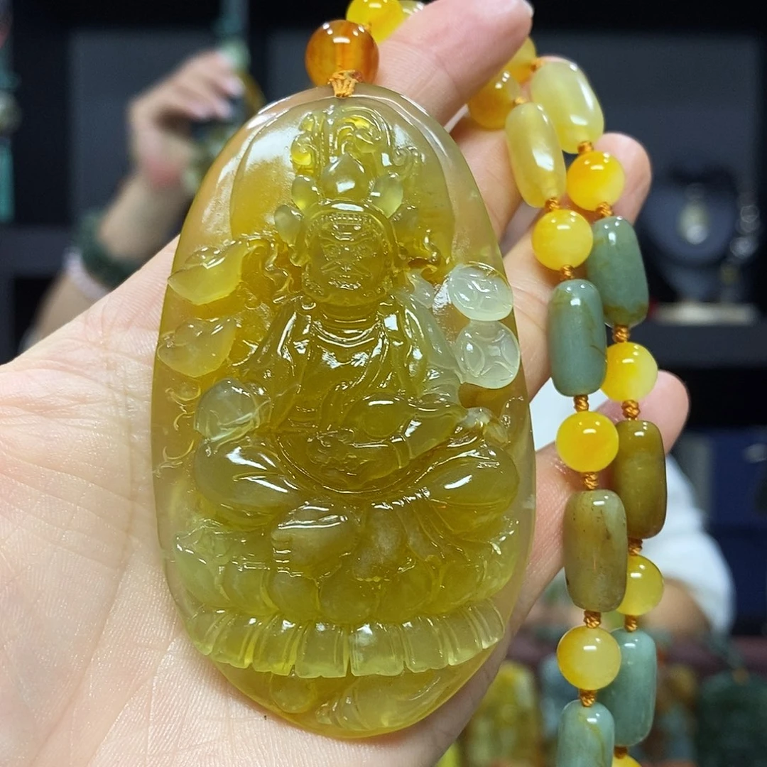 未镶嵌岫玉挂件吊坠