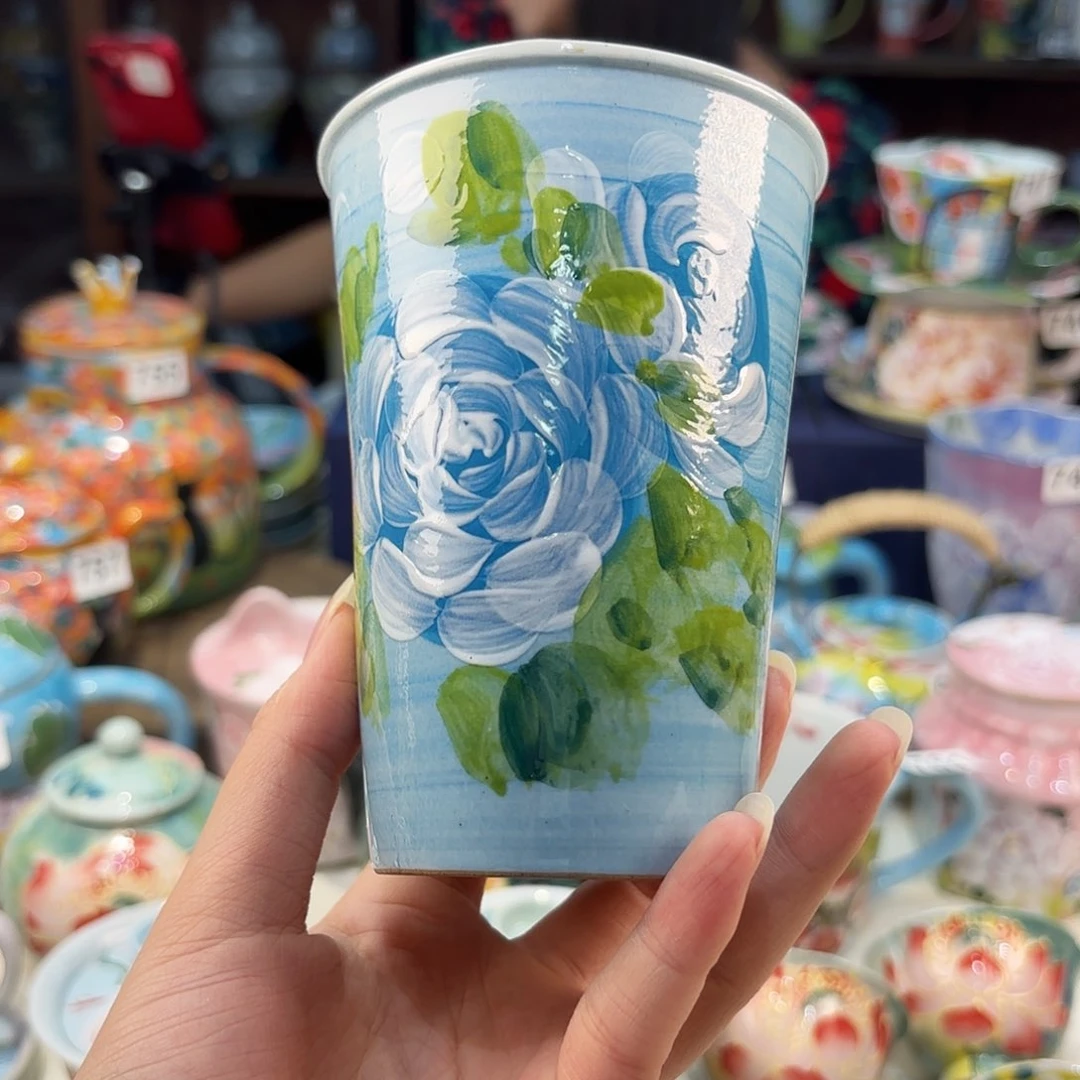景德镇手绘高温釉下彩陶瓷茶具