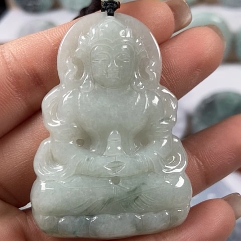 翡翠颈饰未镶嵌观音福利