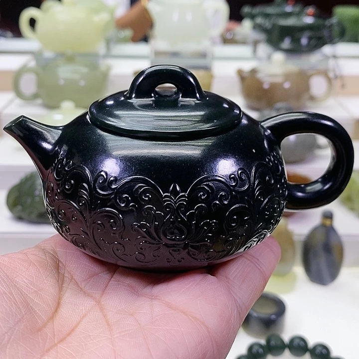 未镶嵌和田玉挂件茶壶180ml