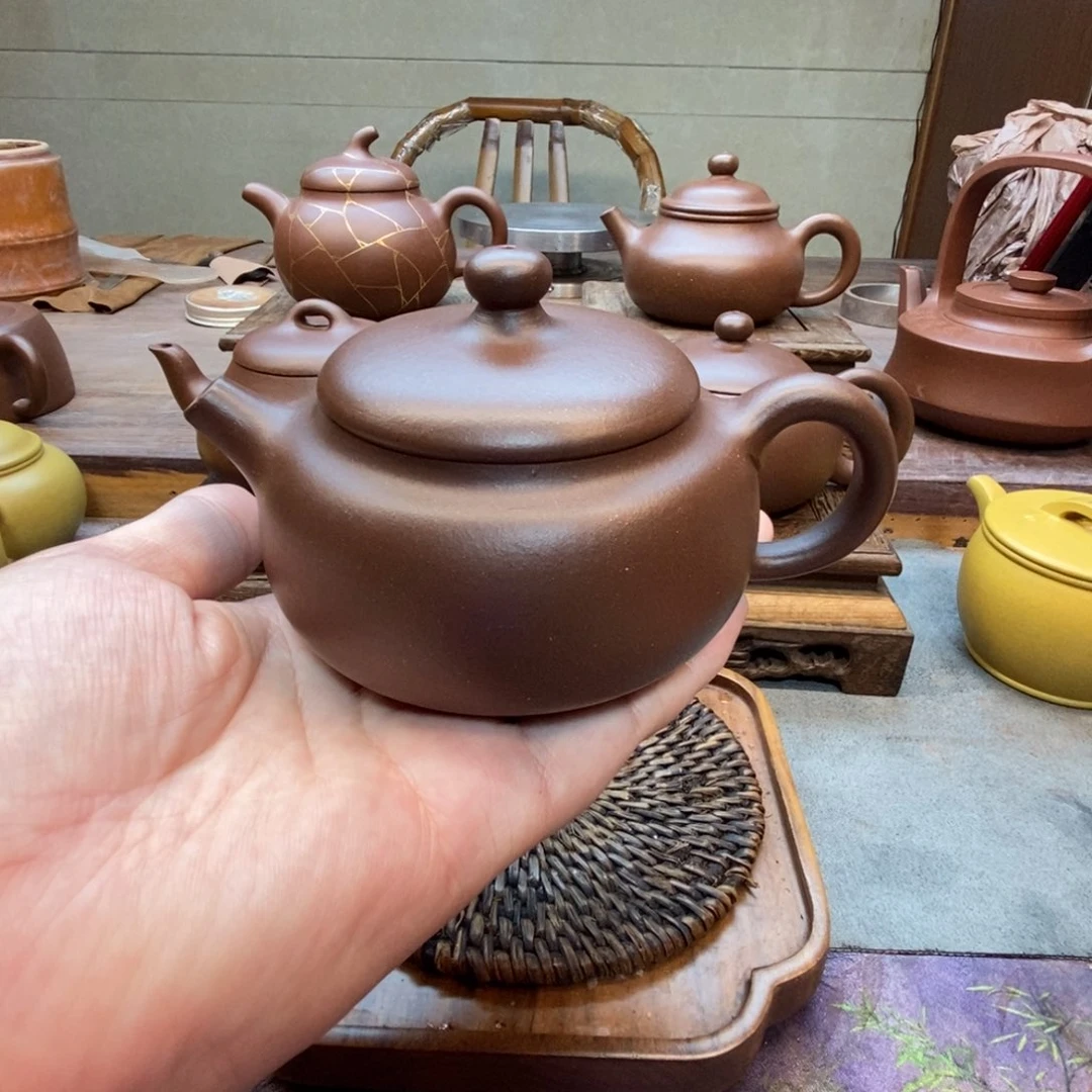 茶壶紫砂纳福壶（原矿底槽清210cc）