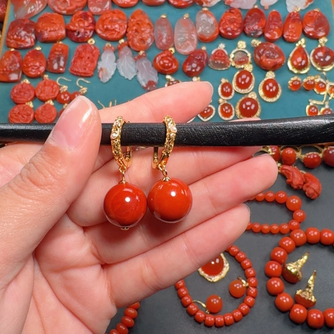 南红玛瑙南红玛瑙13+银S925镶嵌