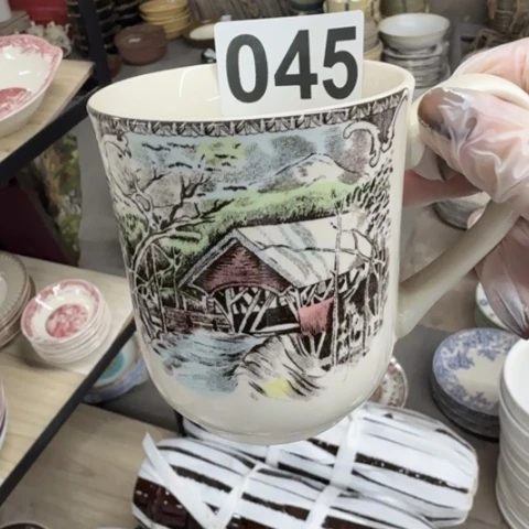 泥塑磁州窑出口尾货茶杯一只