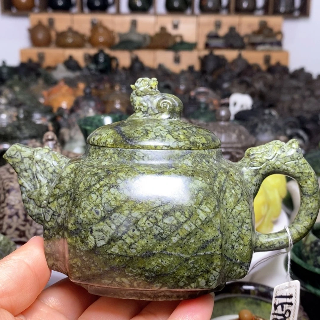 藏玉药王石蛇纹料龙尊壶260cc