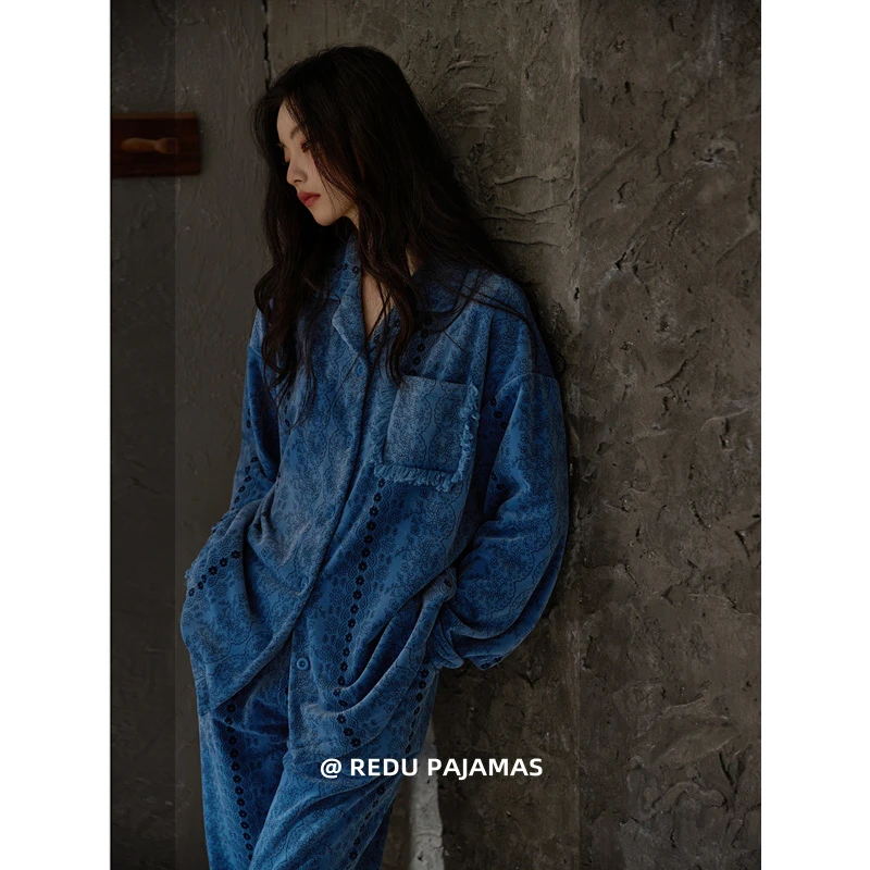 【超柔软】热妒海岛绒睡衣女冬宽松秋冬可外穿开衫高级感家居服套装