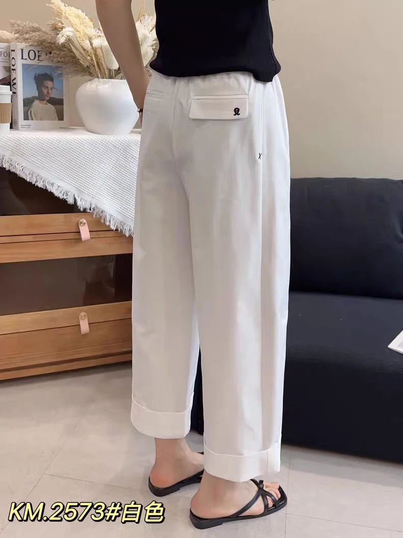 27643欧货高货lu家抗皱系列高品质9分裤显瘦裤子  裤长92起