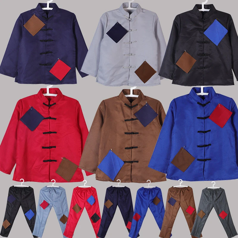 【92%好评率】补丁偏襟对襟叫花子服装老太太老爷爷话剧演出服乞丐