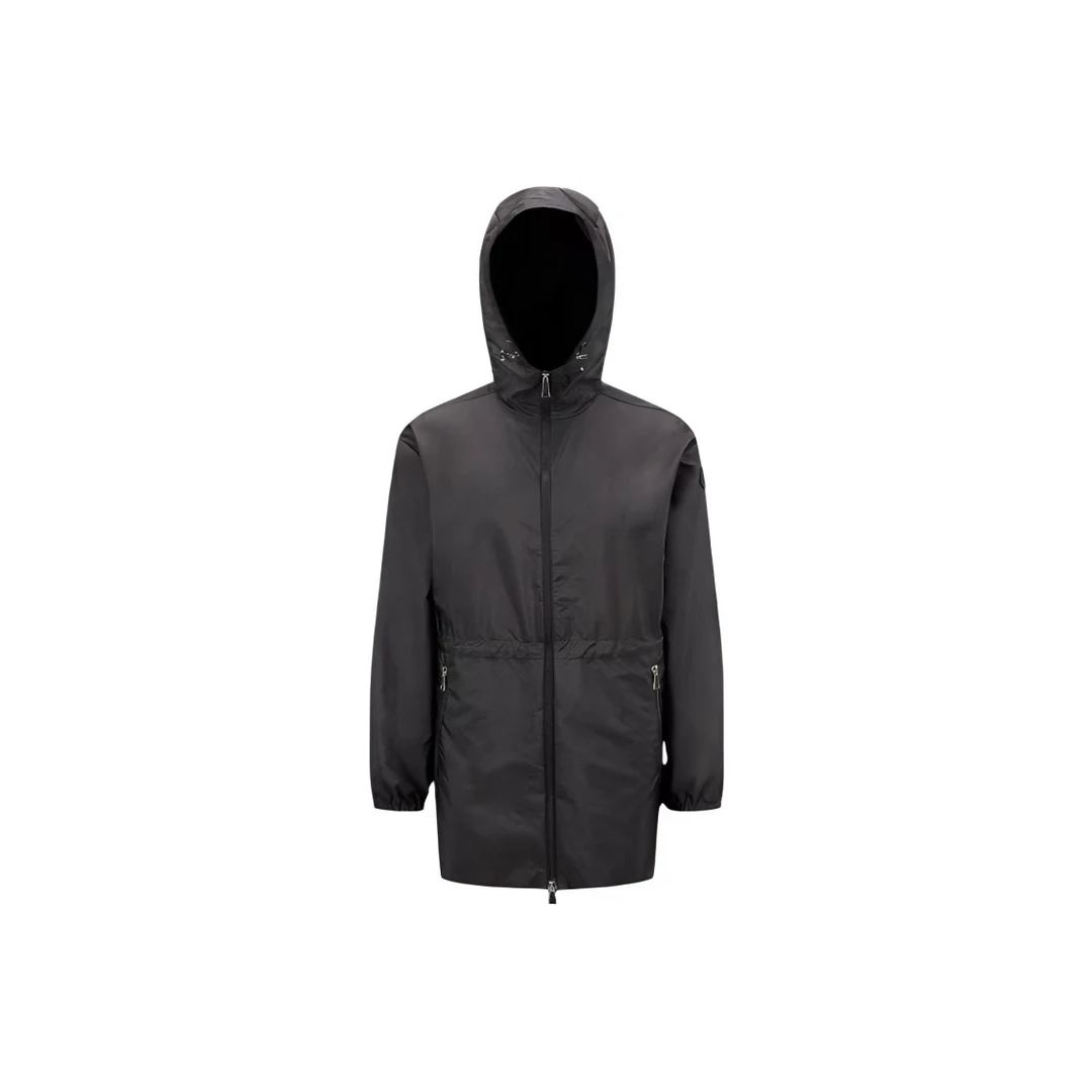 未使用 MONCLER Moncler 徽标连帽长袖 黑色1