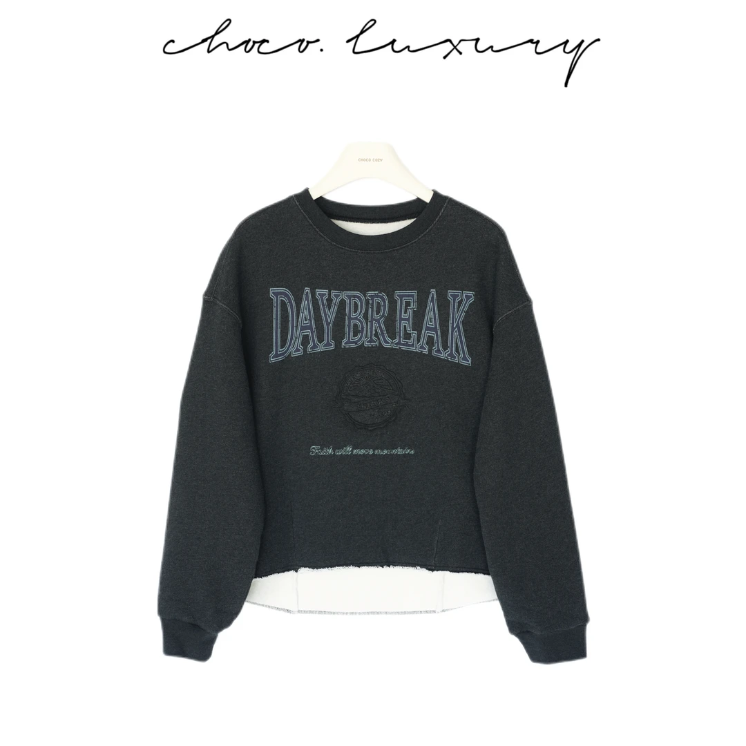 CHOCO【美式街头】100%棉 立体印花 高克重拉绒卫衣 C1590