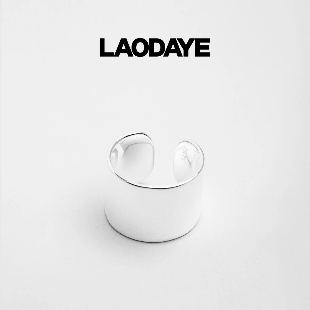 925银戒指 【阴天】轻奢小众素圈简约光面素款实心设计师