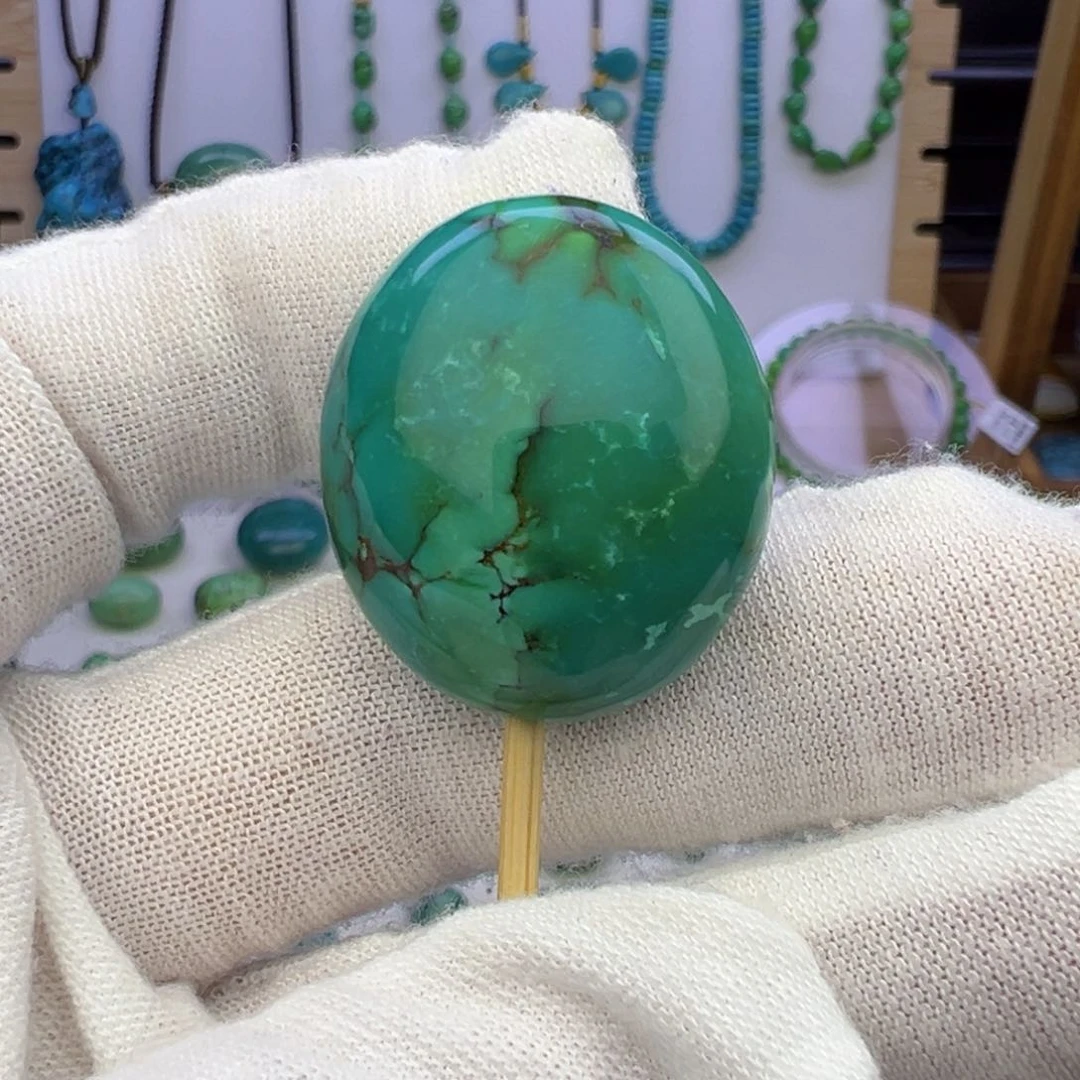 菜籽绿扁珠吊坠24.5mm兰