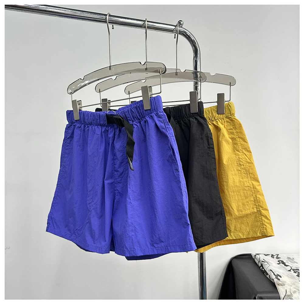 D023  夏季新款女士宽松松紧腰直筒休闲短裤女