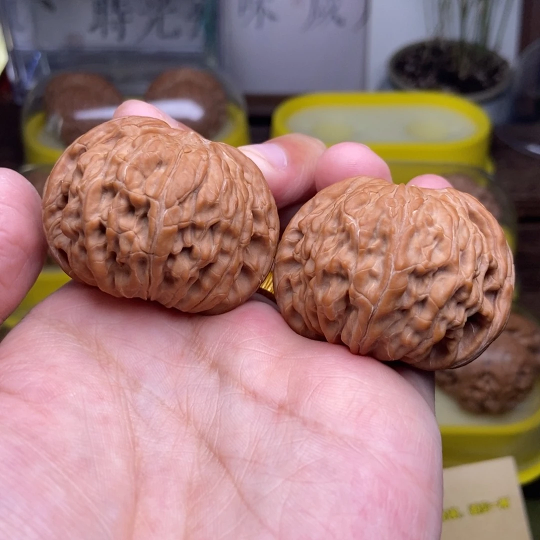 文玩核桃吊坠全品43尺正磨磨盘红皮山地