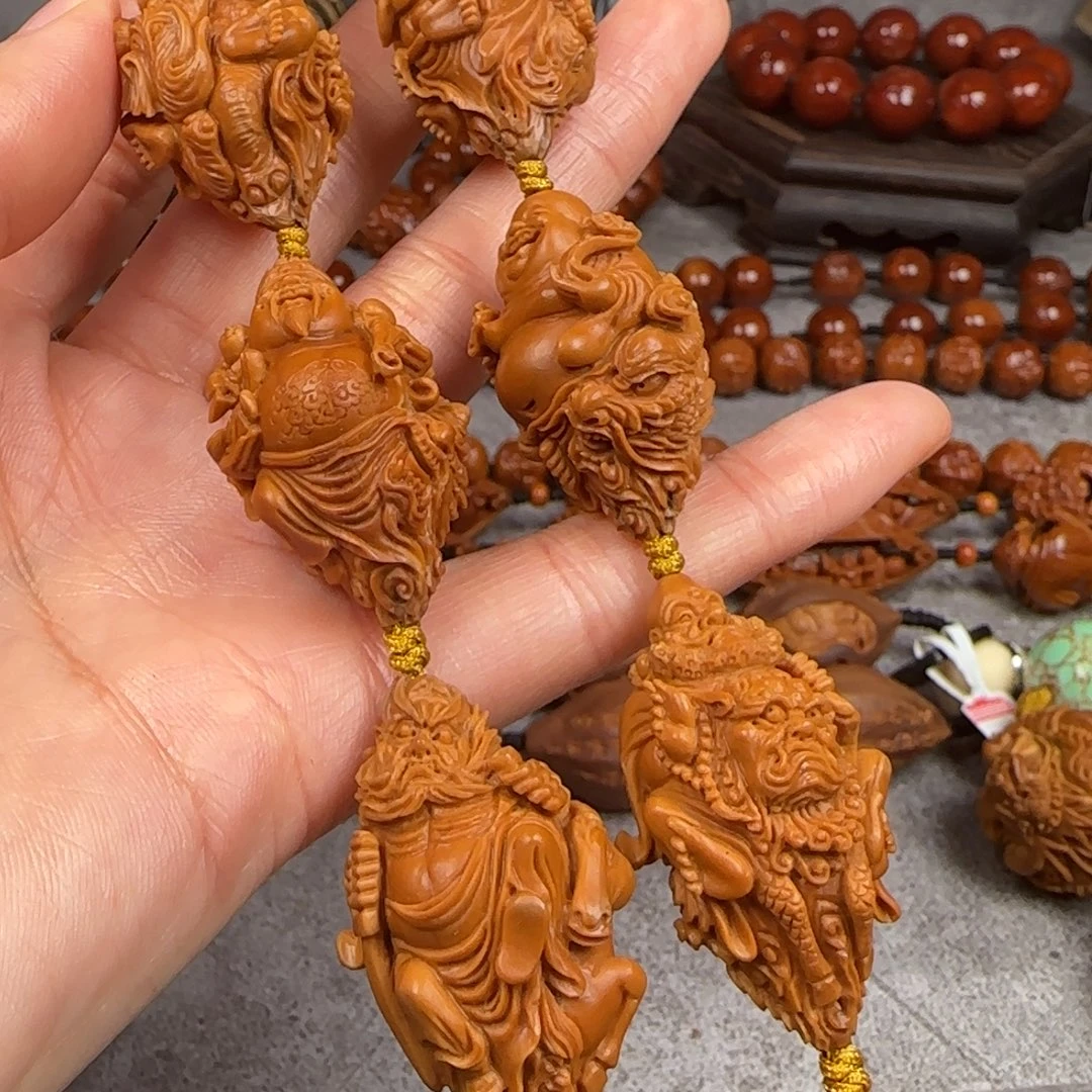 手串/手链橄榄核2.4尺寸深雕工群仙会手持