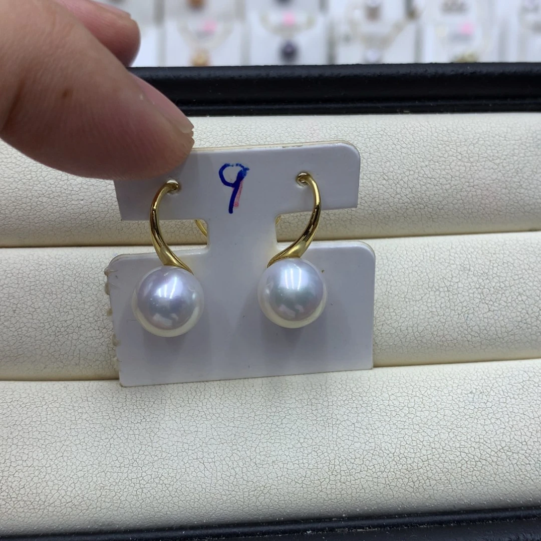 淡水珍珠耳饰银S925镶嵌家***克